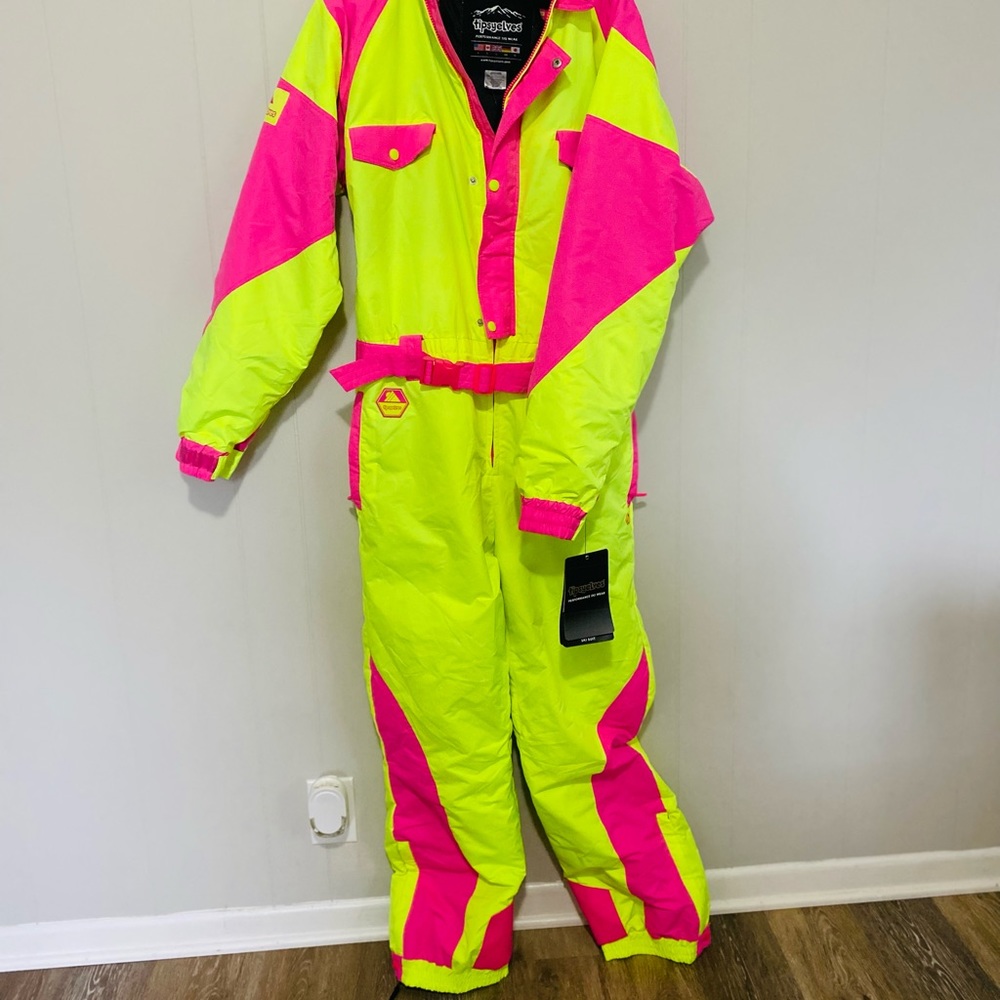 Large Tipsy Elves Bright Neon Retro Ski Suit